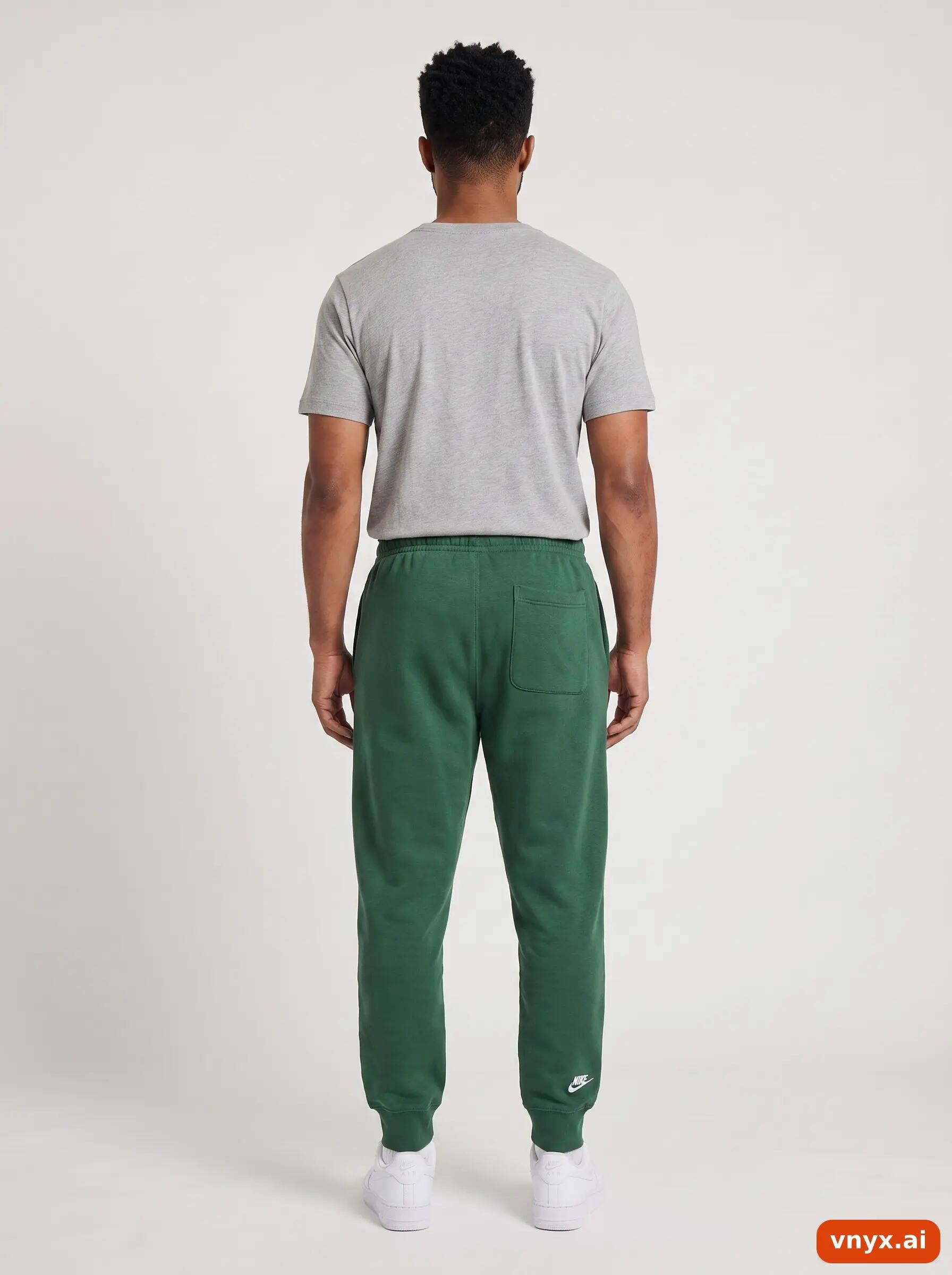 Second Life - Vintage Nike Dark Green Joggers Men S 4/6