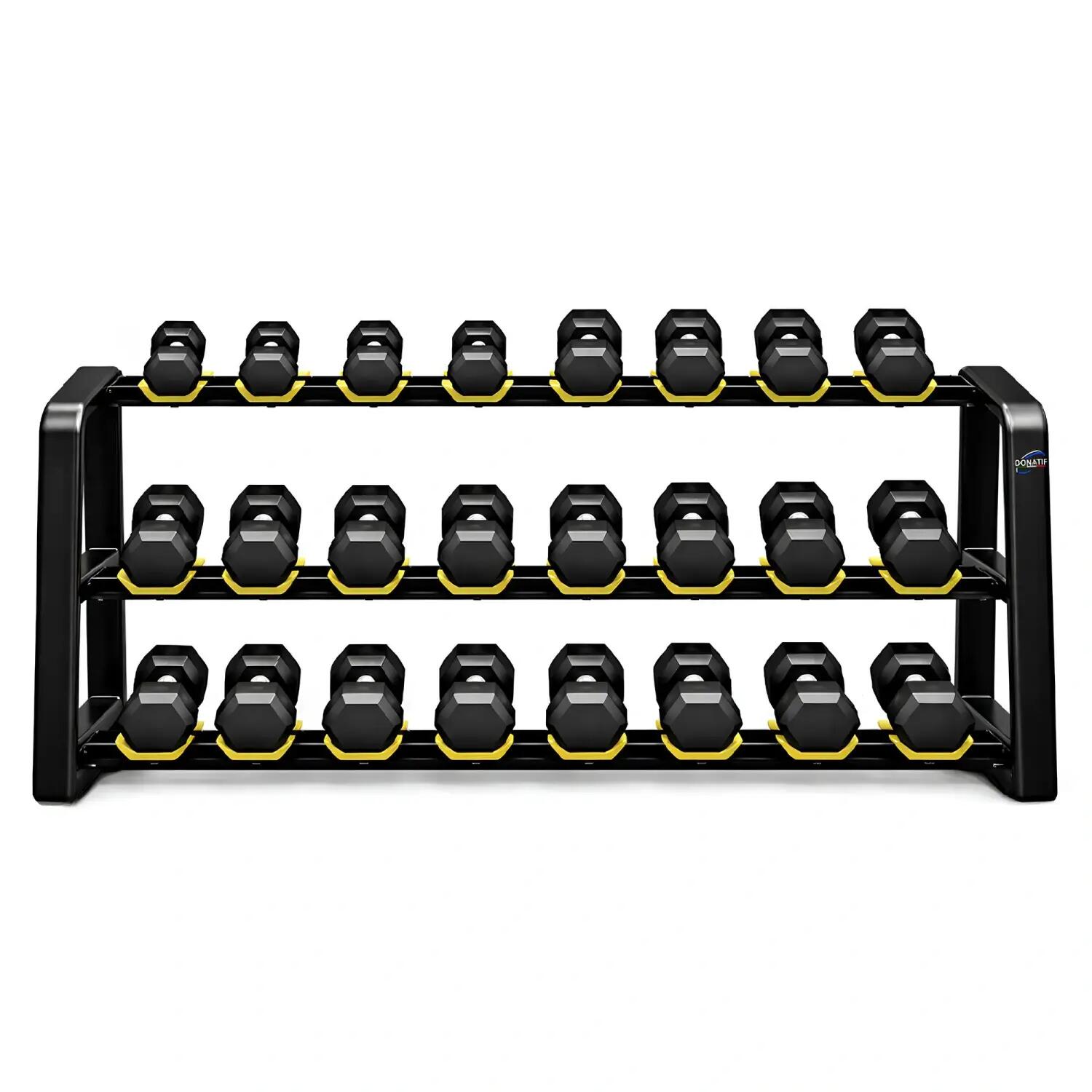 Kit Manubri Esagonali Gommati da 2,5 a 30 Kg - Tot 390 Kg 2/6