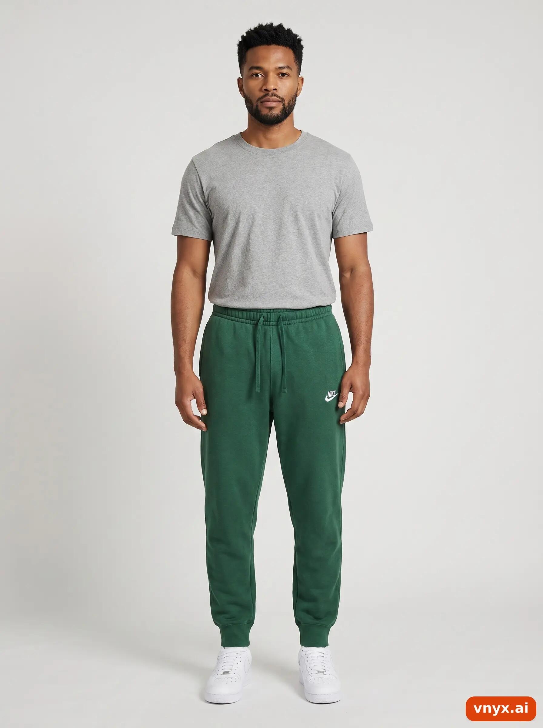 Second Life - Vintage Nike Dark Green Joggers Men S 3/6