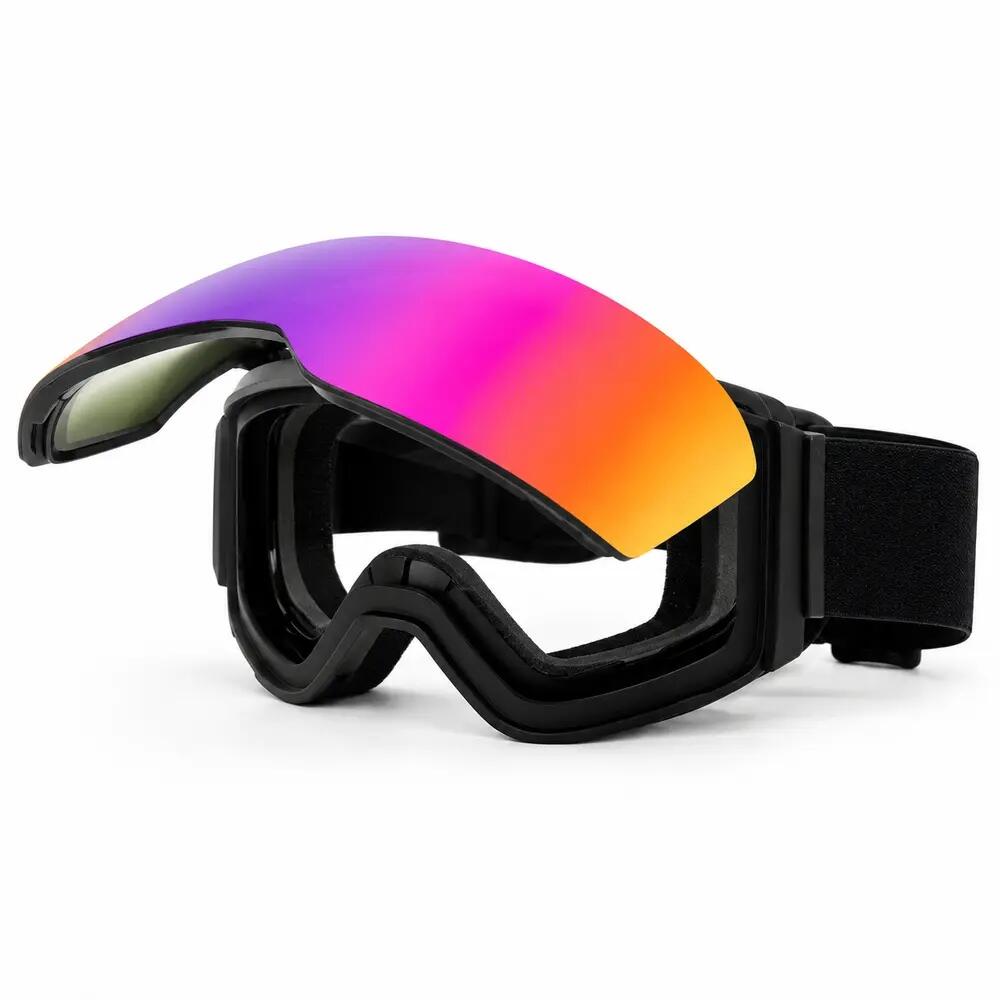 Maschera da Sci e Snowboard Fluor HX049 Lente Ribaltabile Viola Unisex 3/5