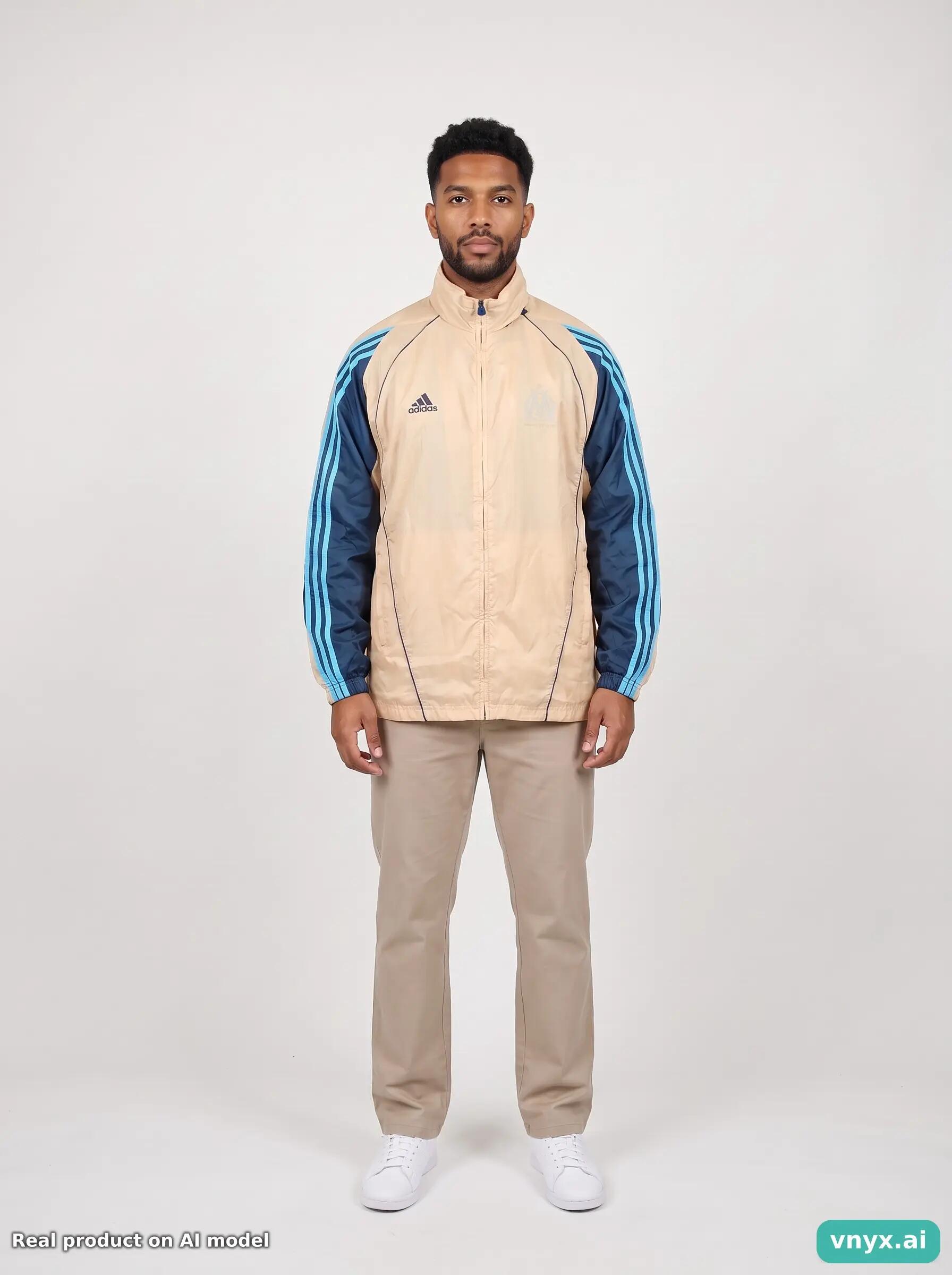 Second Life - Vintage Adidas Muted Beige Windbreaker Men M 6/6