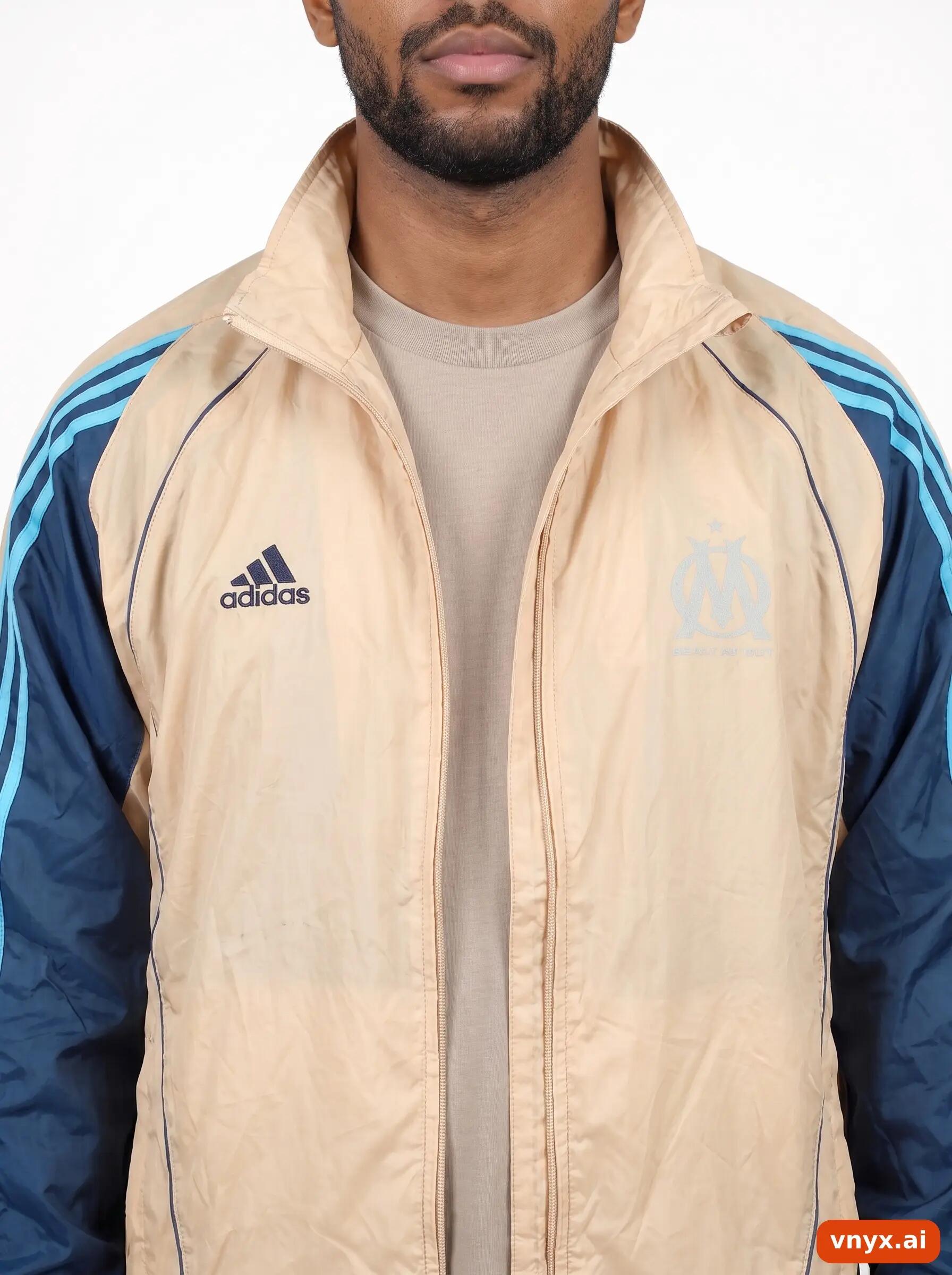 Second Life - Vintage Adidas Muted Beige Windbreaker Men M 5/6