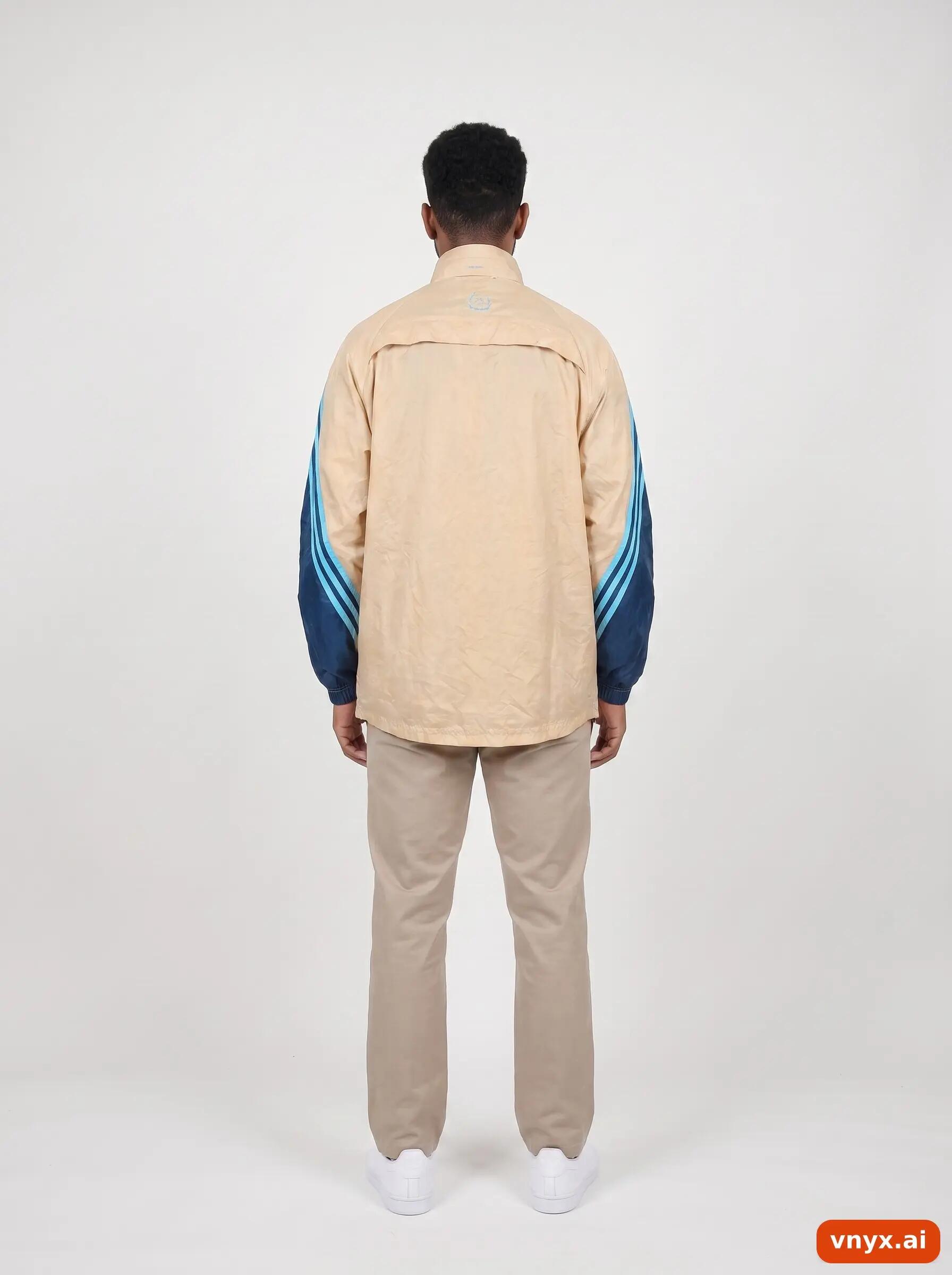 Second Life - Vintage Adidas Muted Beige Windbreaker Men M 4/6