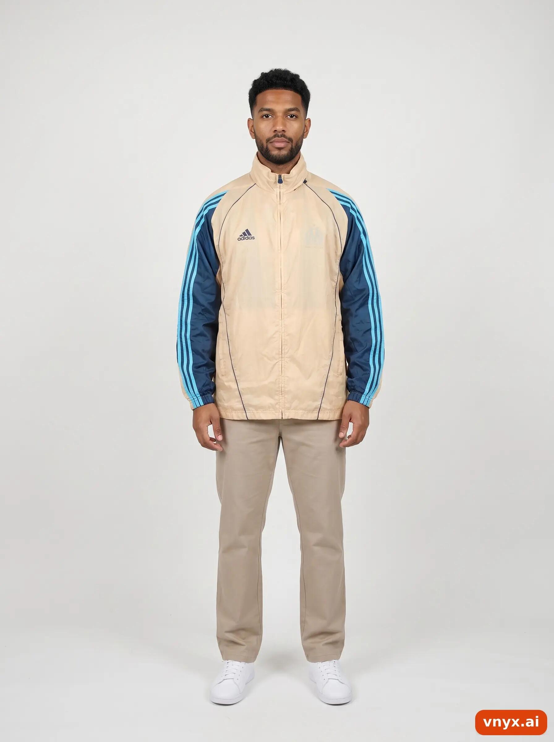 Second Life - Vintage Adidas Muted Beige Windbreaker Men M 3/6