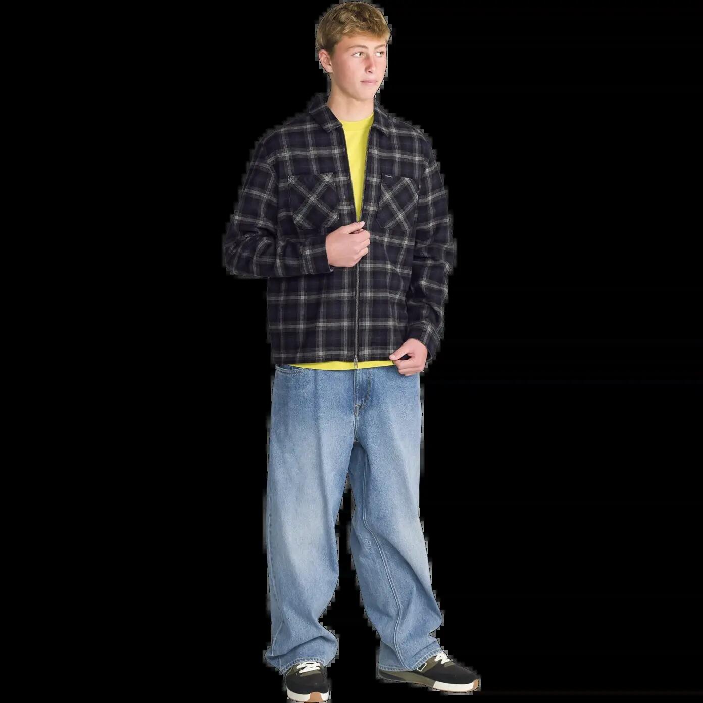 Camisa Volcom FIELDSTONE LS Preto 4/4