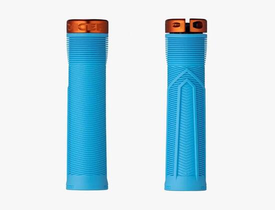Race Face Chester Lock-On Poignée 136/34 mm, bleu clair/orange