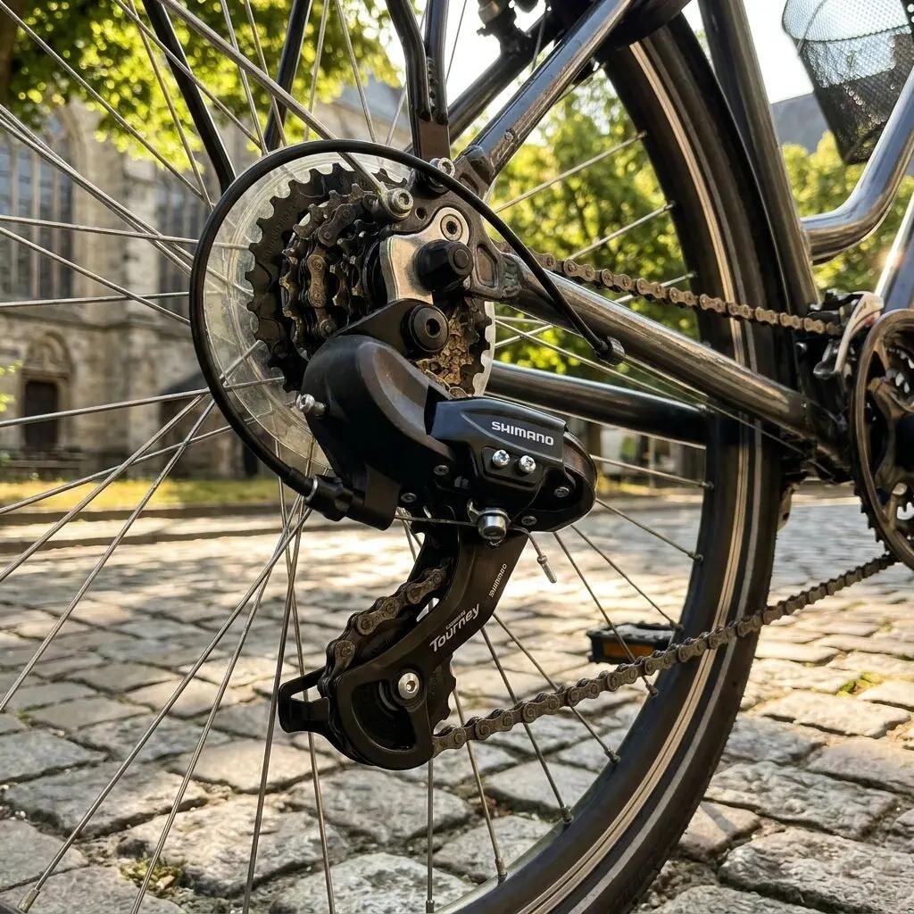 SHIMANO achterderailleur TOURNEY RD-FT35 kort met adapter - 6- en 7-speed 2/2