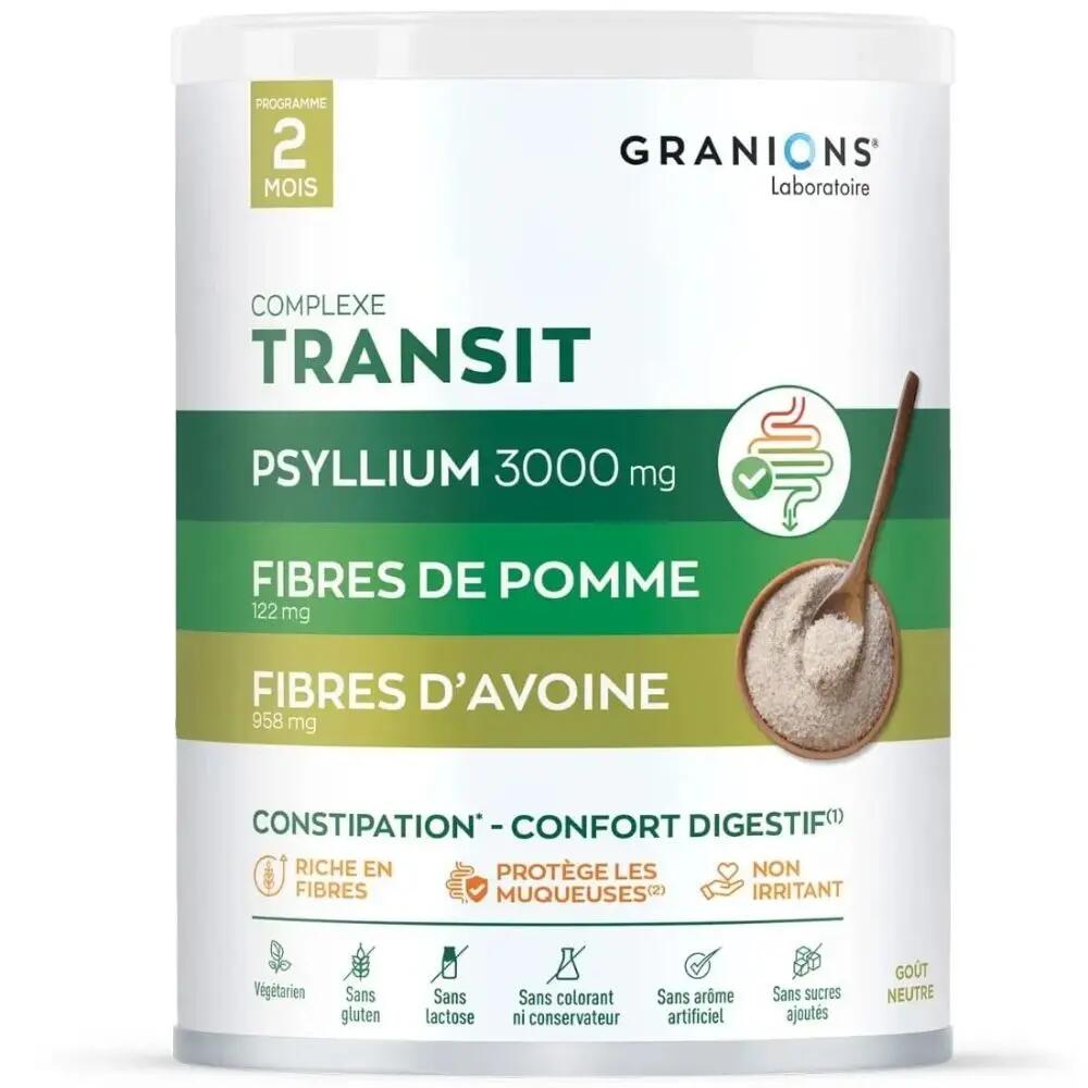 Supliment tranzit intestinal Complexe Transit Psyllium 3000 mg, 290 g - Imagine 1