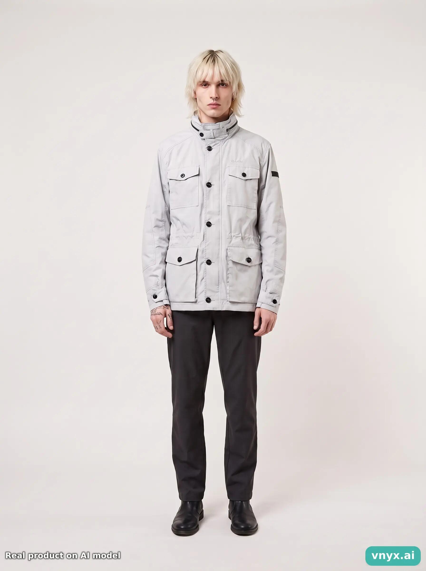 Second Life - Vintage Tenson Light Grey Outdoor Jacket Men M 5/6
