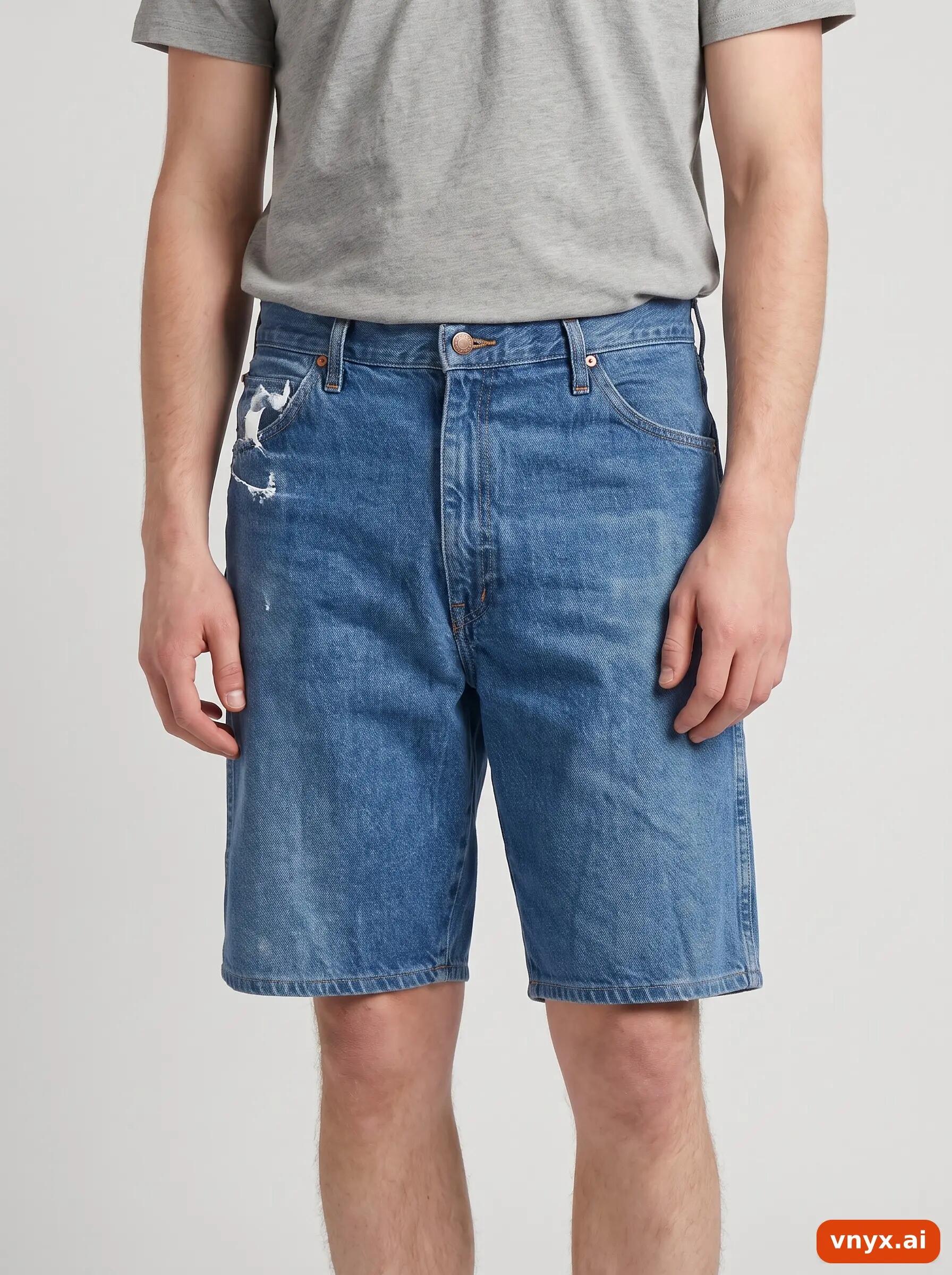 Second Life - Vintage Wrangler Mid-Blue Shorts Men W38 L38 5/6