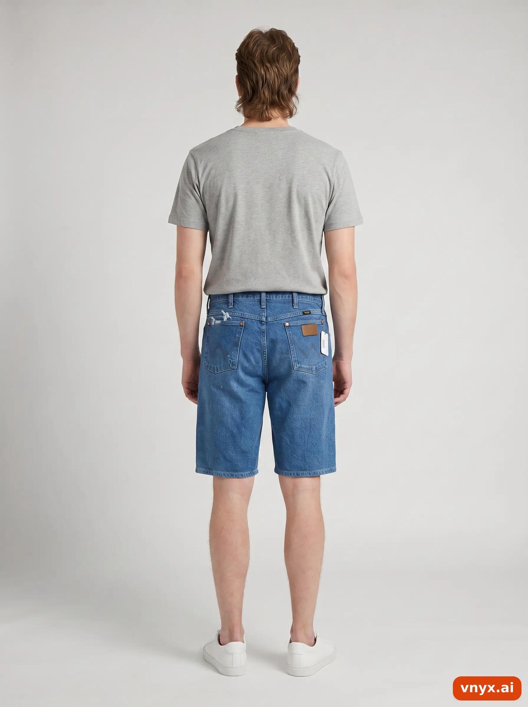Second Life - Vintage Wrangler Mid-Blue Shorts Men W38 L38 4/6