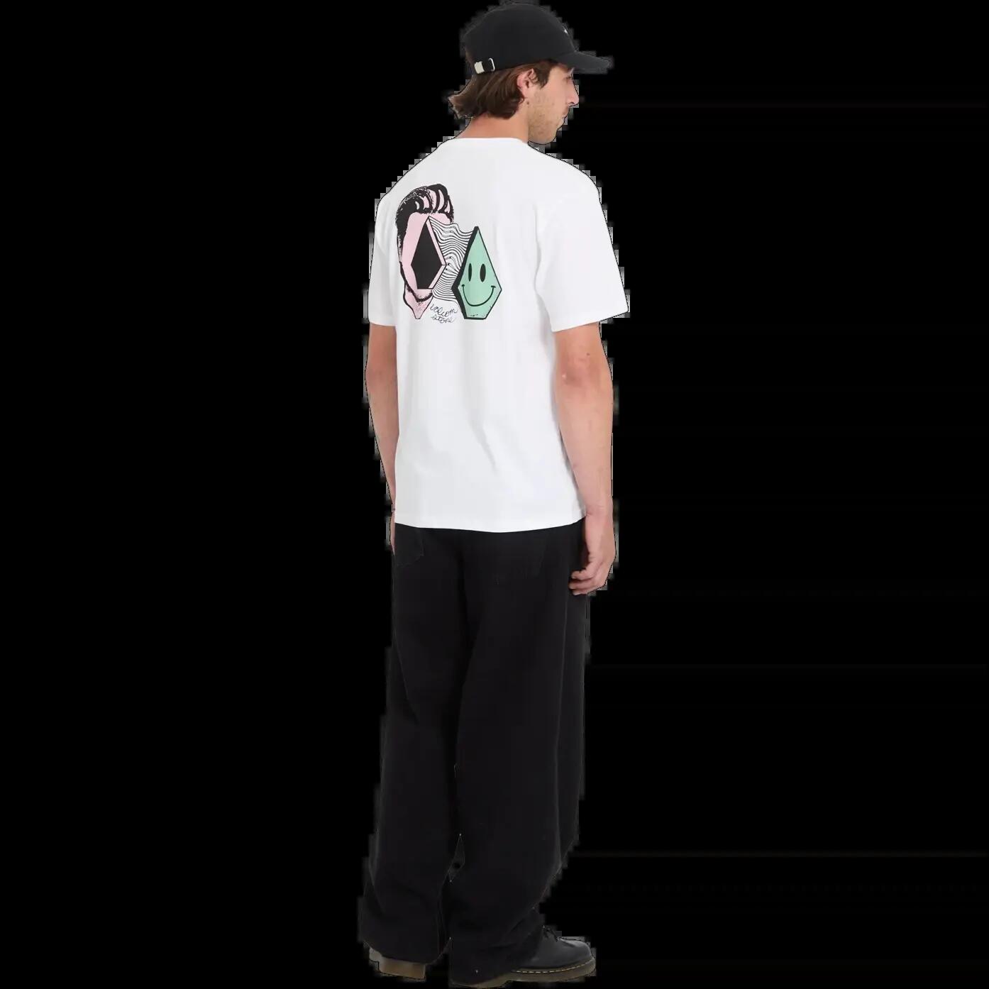 Volcom AURA BSC T-Shirt Bianco Nero 6/6