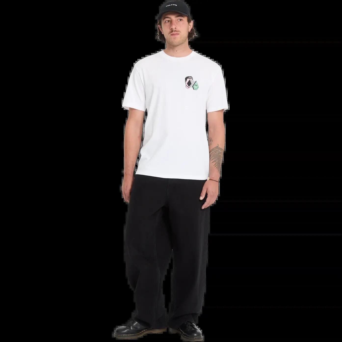 Volcom AURA BSC T-Shirt Bianco Nero 5/6