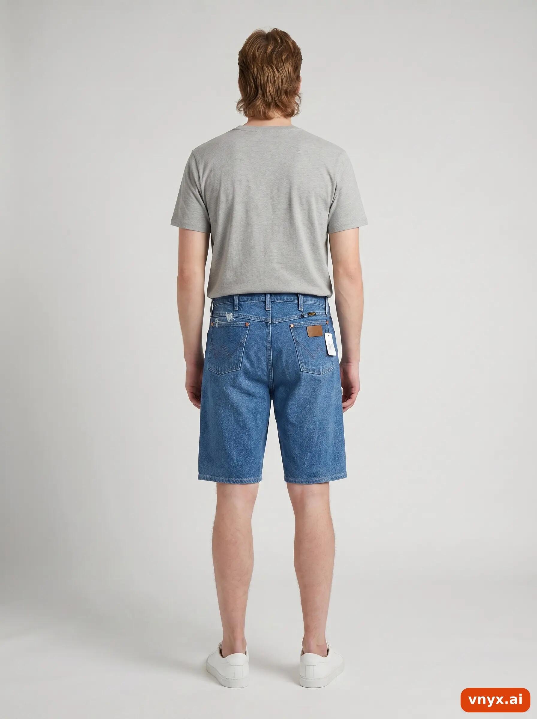 Second Life - Vintage Wrangler Mid-Blue Shorts Men W38 L38 2/6