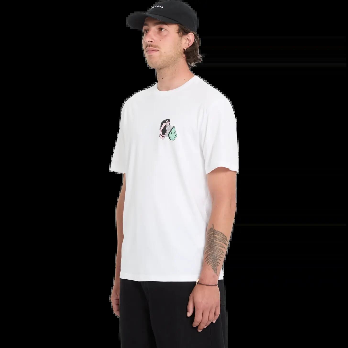 Volcom AURA BSC T-Shirt Bianco Nero 3/6