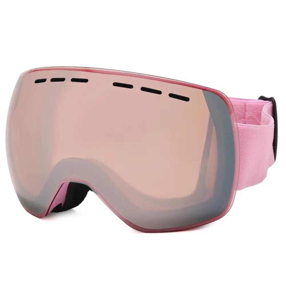 Lyžiarske a Snowboardové Okuliare Fluor 3077 Ružový Zrkadlový Zorník Unisex
