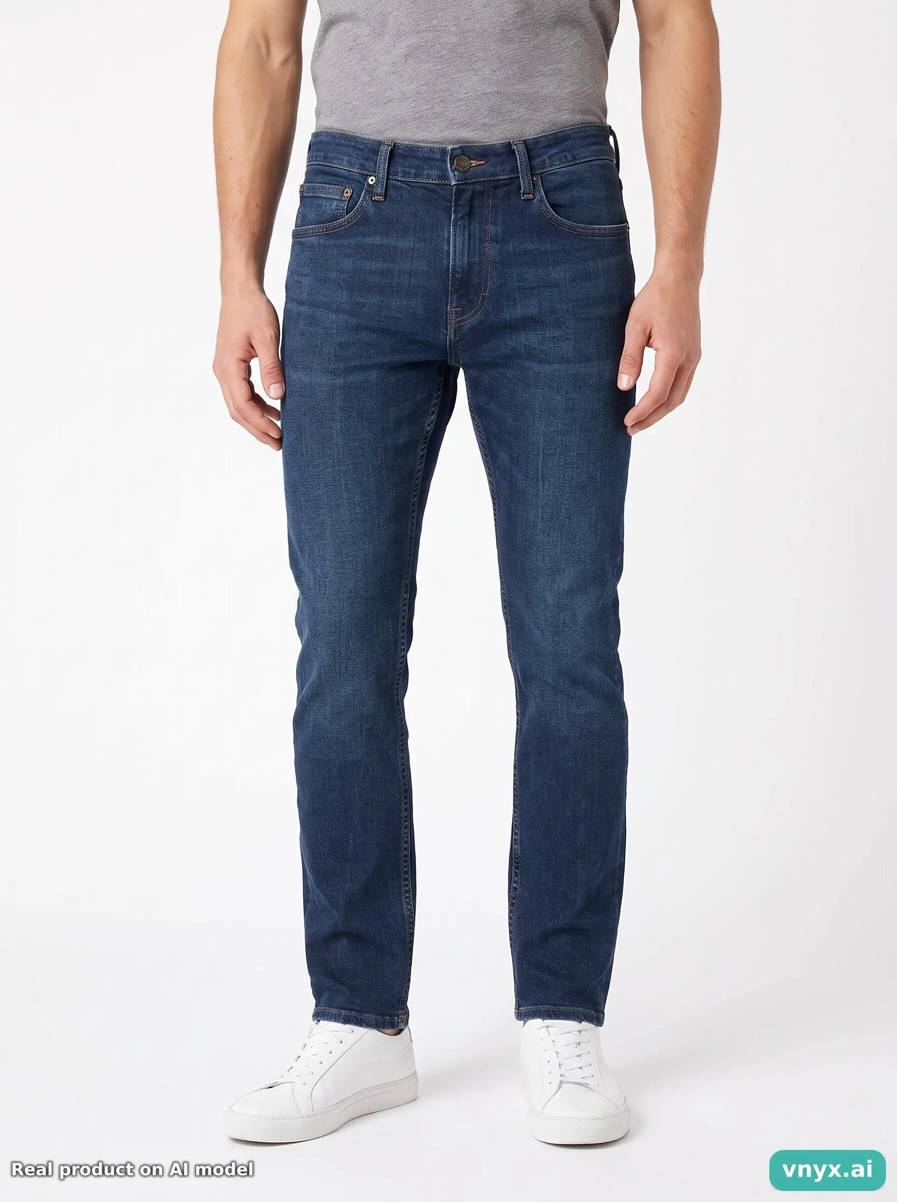Second Life - Vintage LUKE Dark blue Jeans Men 30 L32 5/6