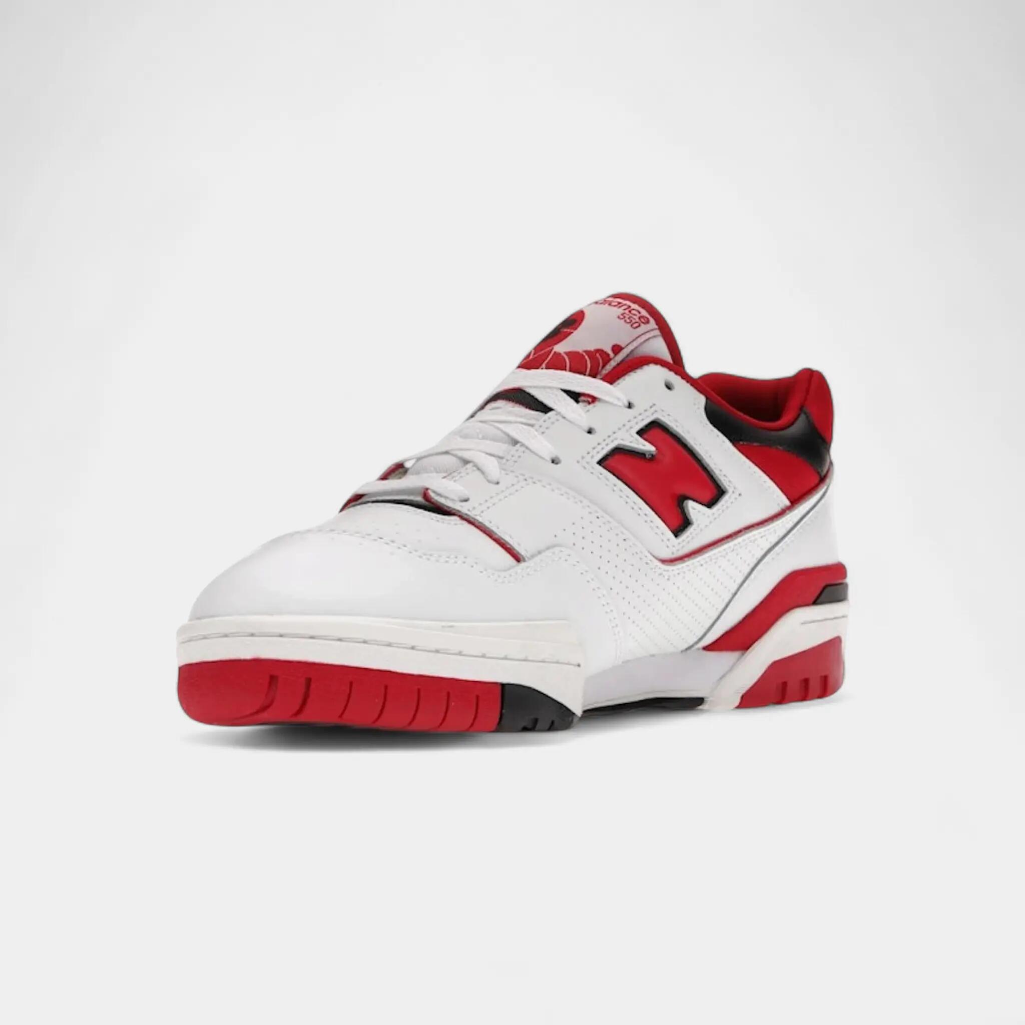 New Balance 550 White Red 3/5