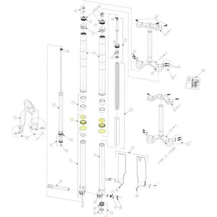 Manitou kit de joints pour Dorado Pro/Expert/Comp 36 mm - fourche fiable...