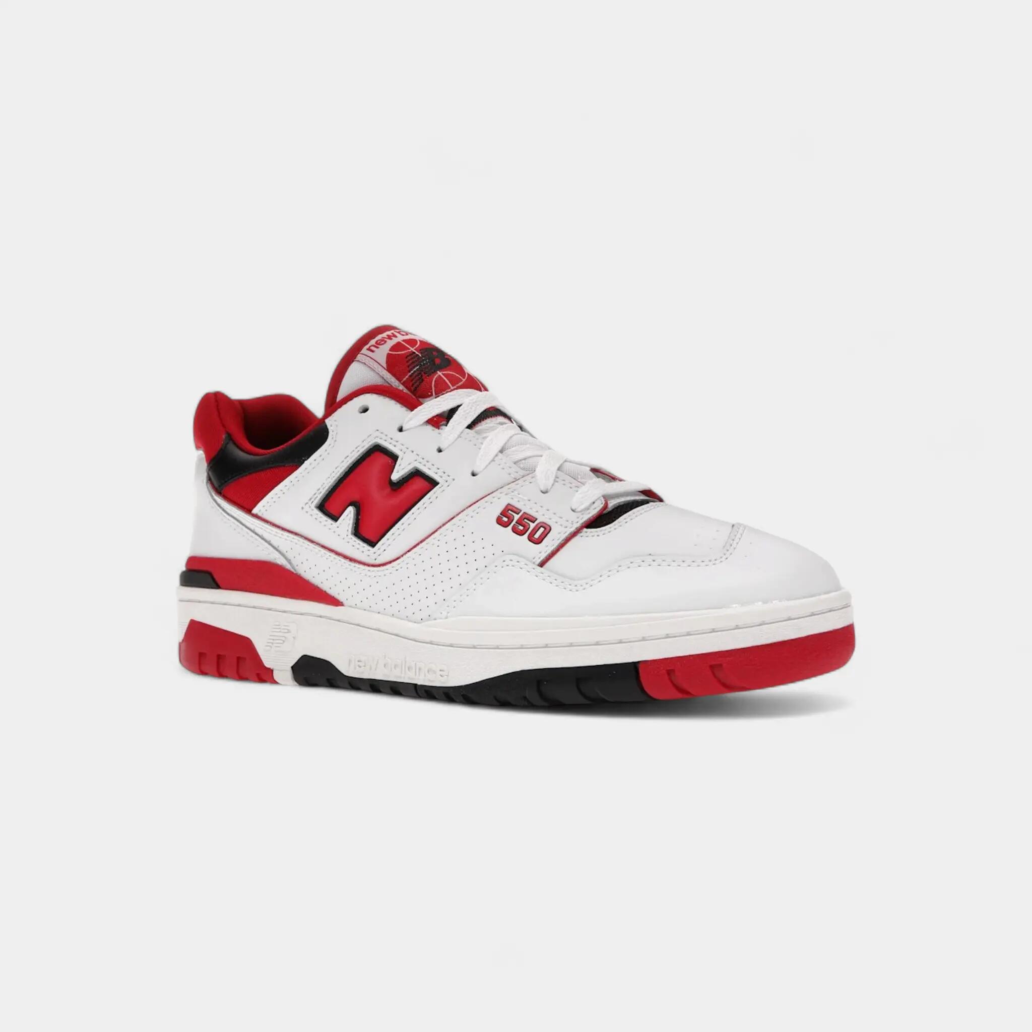 New Balance 550 White Red 2/5
