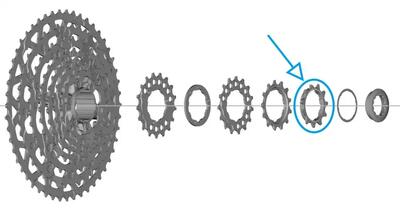 Shimano tandwiel voor cs-lg700 11 tanden - precies reserve-tandwiel voor naafver