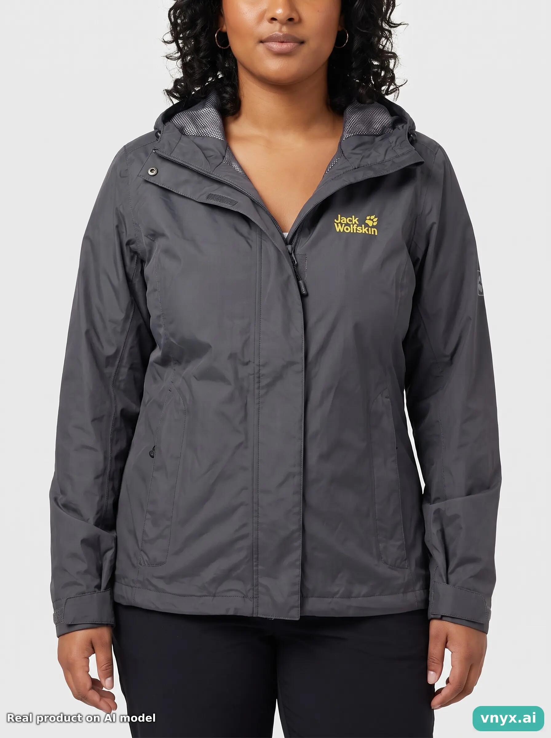 Second Life - Vintage Jack Wolfskin Grey Outdoor Jacket Women L 6/6