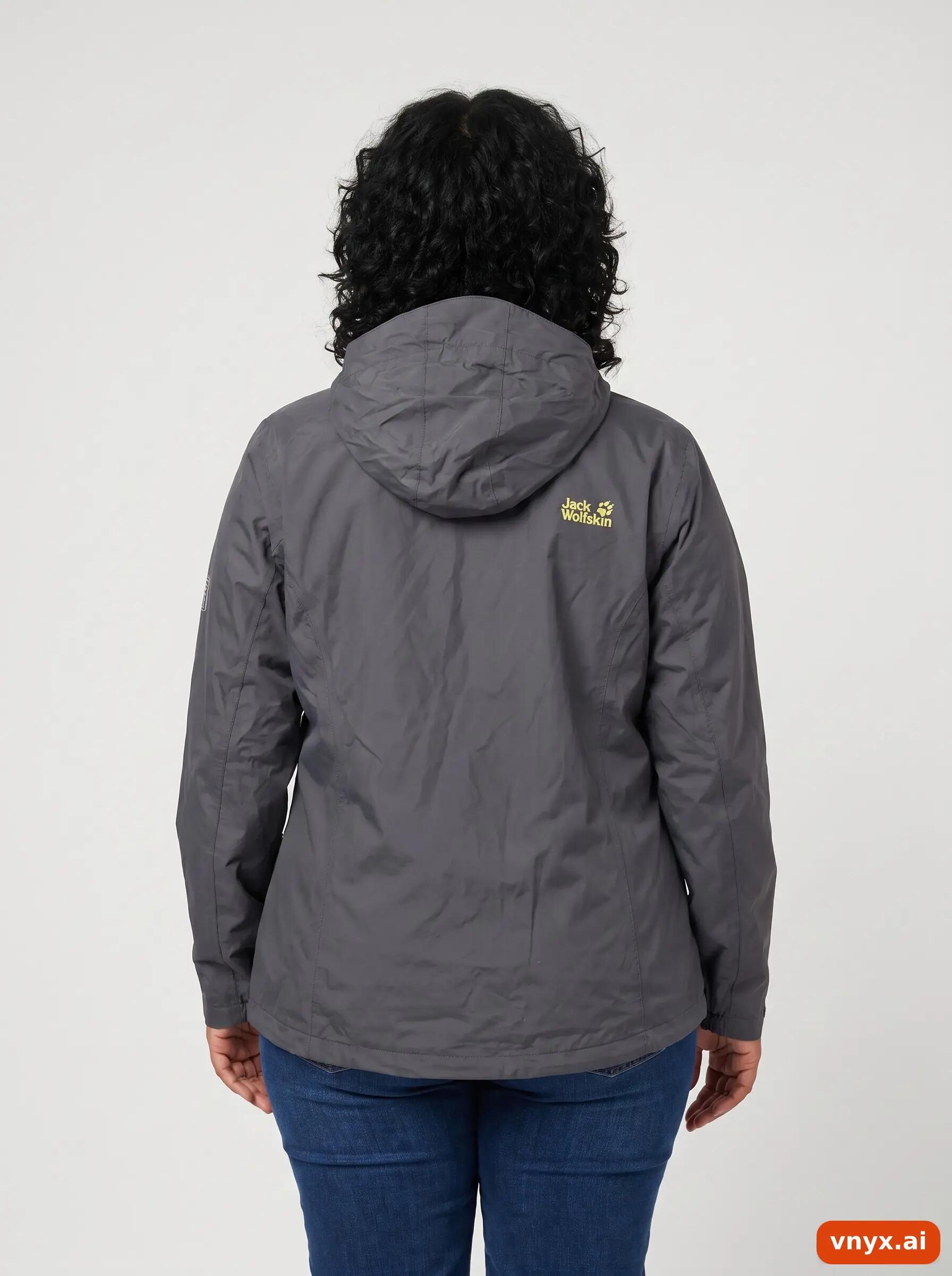 Second Life - Vintage Jack Wolfskin Grey Outdoor Jacket Women L 2/6