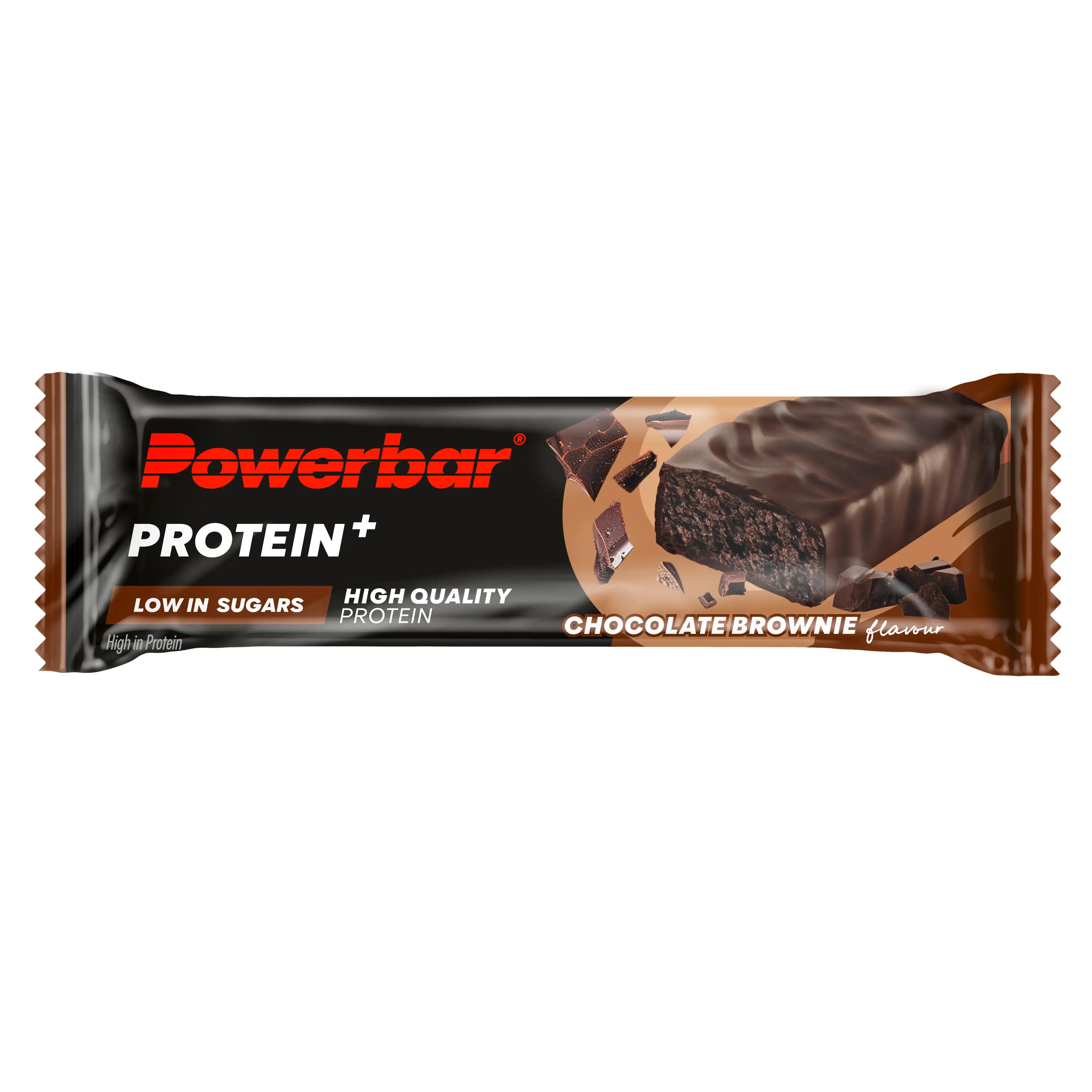 Baton proteic PowerBar Protein+ Low Sugar 35g - ciocolată brownie