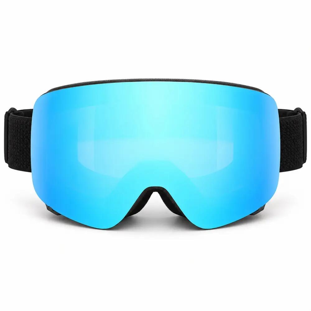 Maschera da Sci e Snowboard Fluor HX22 Lente Magnetica Blu Specchiata Unisex 4/5