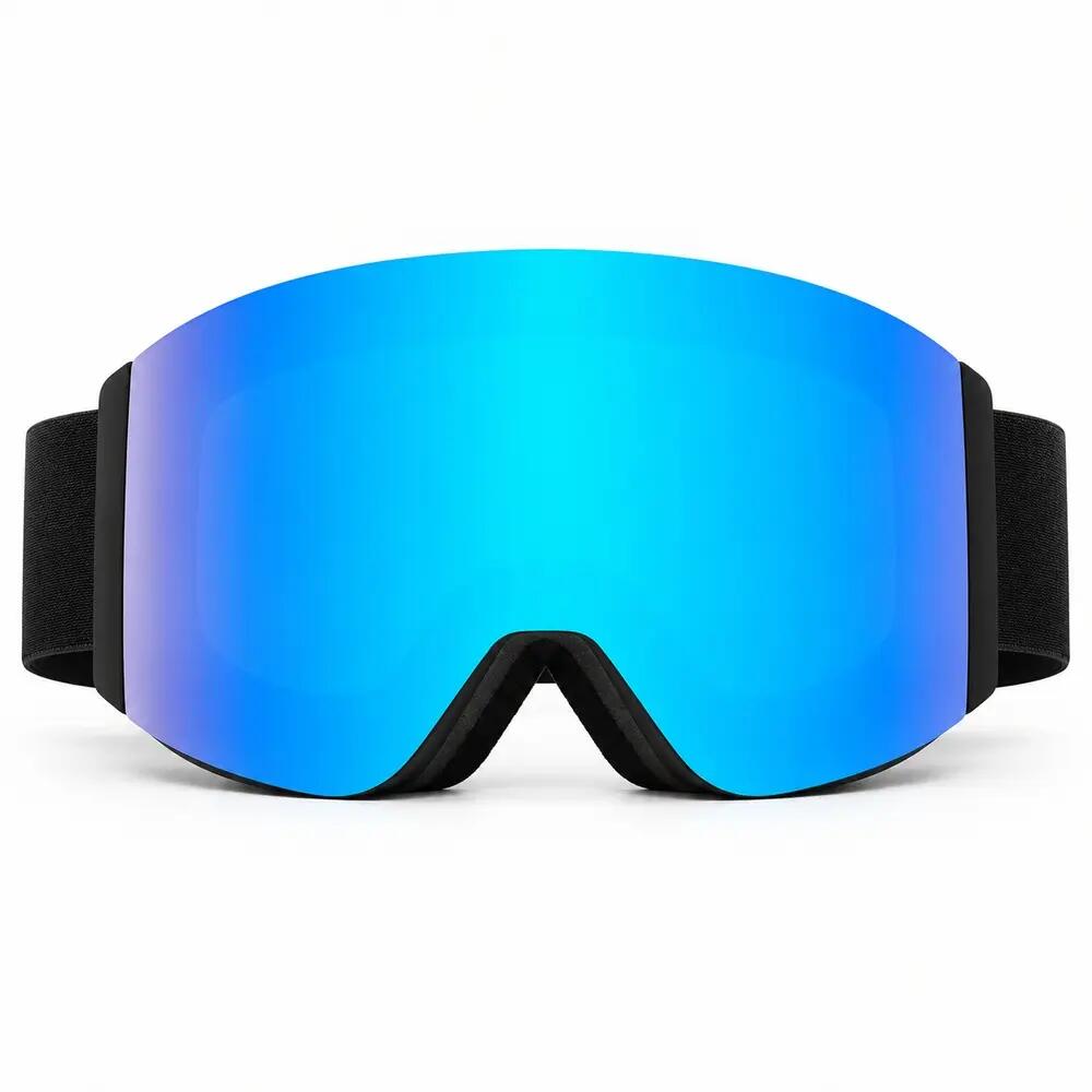 Maschera da Sci e Snowboard Fluor HX049 Lente Ribaltabile Blu Specchiata Unisex 4/5