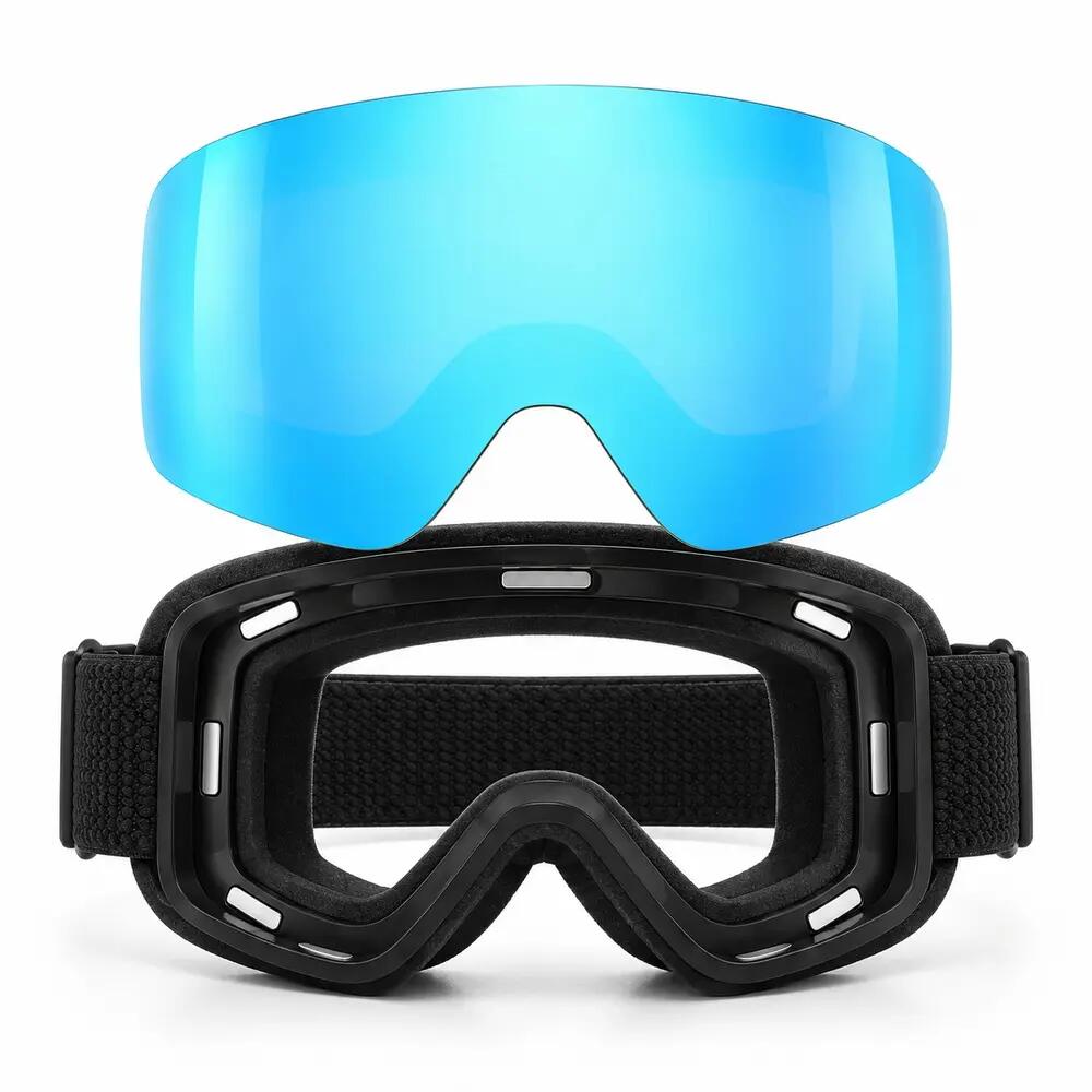 Maschera da Sci e Snowboard Fluor HX22 Lente Magnetica Blu Specchiata Unisex 3/5