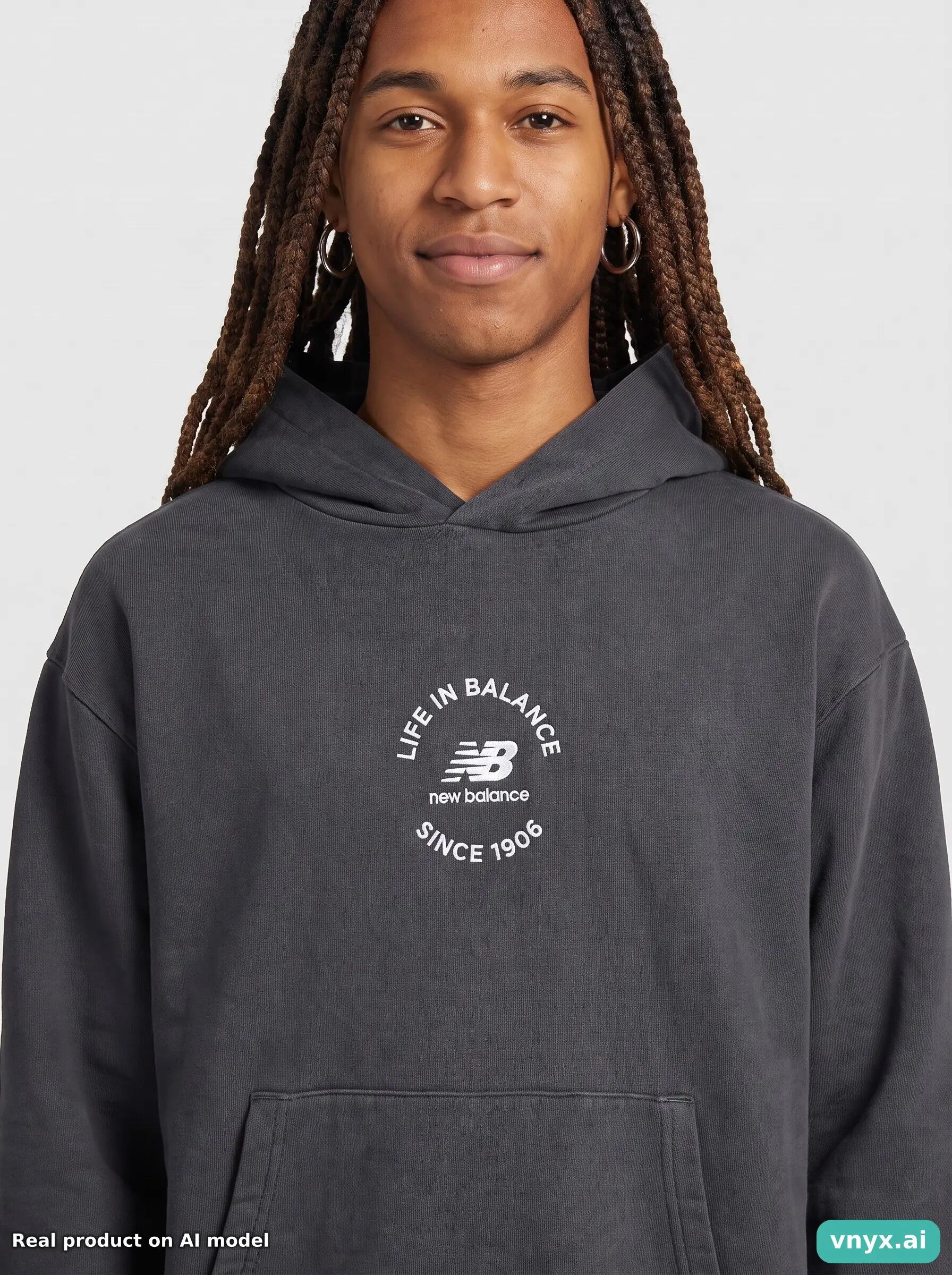 Second Life - Vintage New Balance Black Hoodie Men XS 6/6