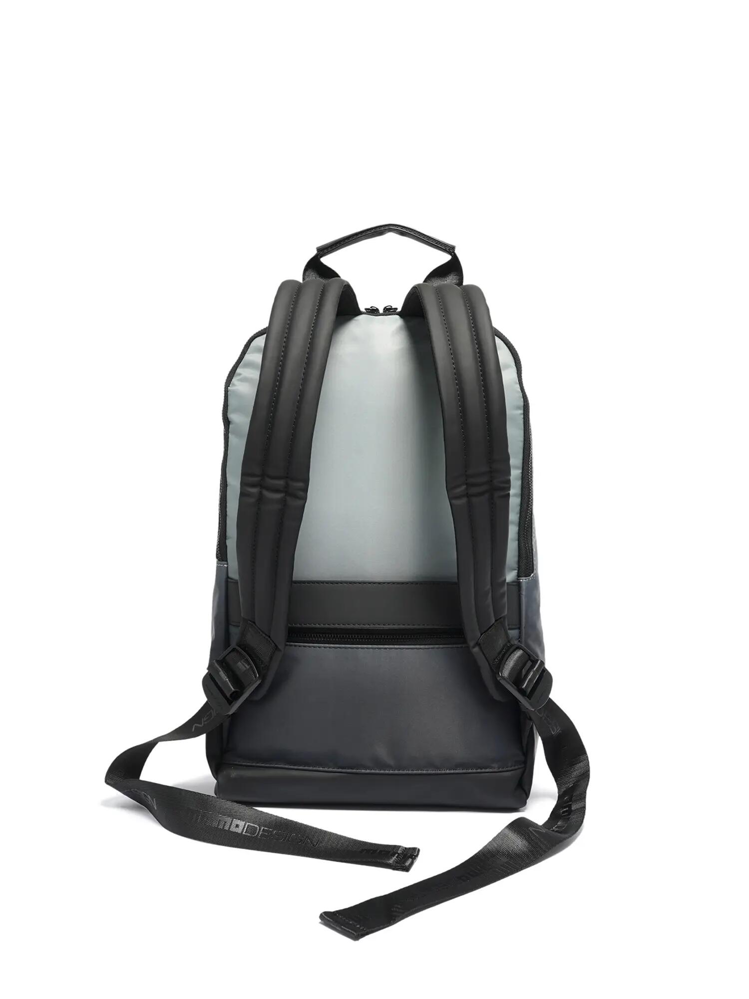 Momo Design Rugzak Heren Tweekleurig met Rits - 32x40x16 cm Zwart Wit 3/3