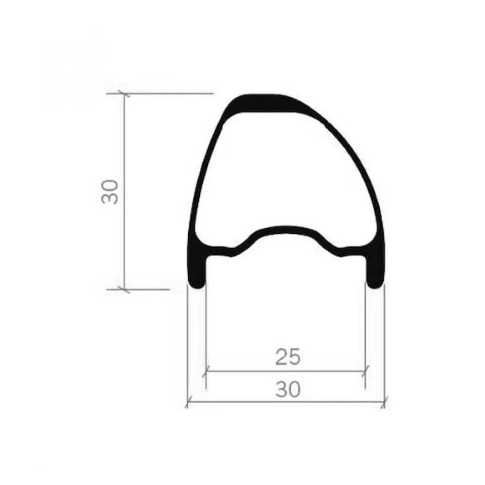FSA Laufradsatz K-Force i25 WideR 27,5" 584x25 mm Schwarz - Carbon-Performanc... 3/3