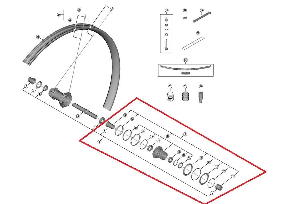 SHIMANO Freilaufkörper Austauschpaket MICRO SPLINE 12-fach - moderne Ausführu... 1/1