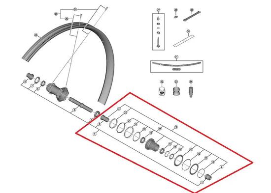 SHIMANO Kit de corps de roue libre MICRO SPLINE 12 vitesses - version moderne...
