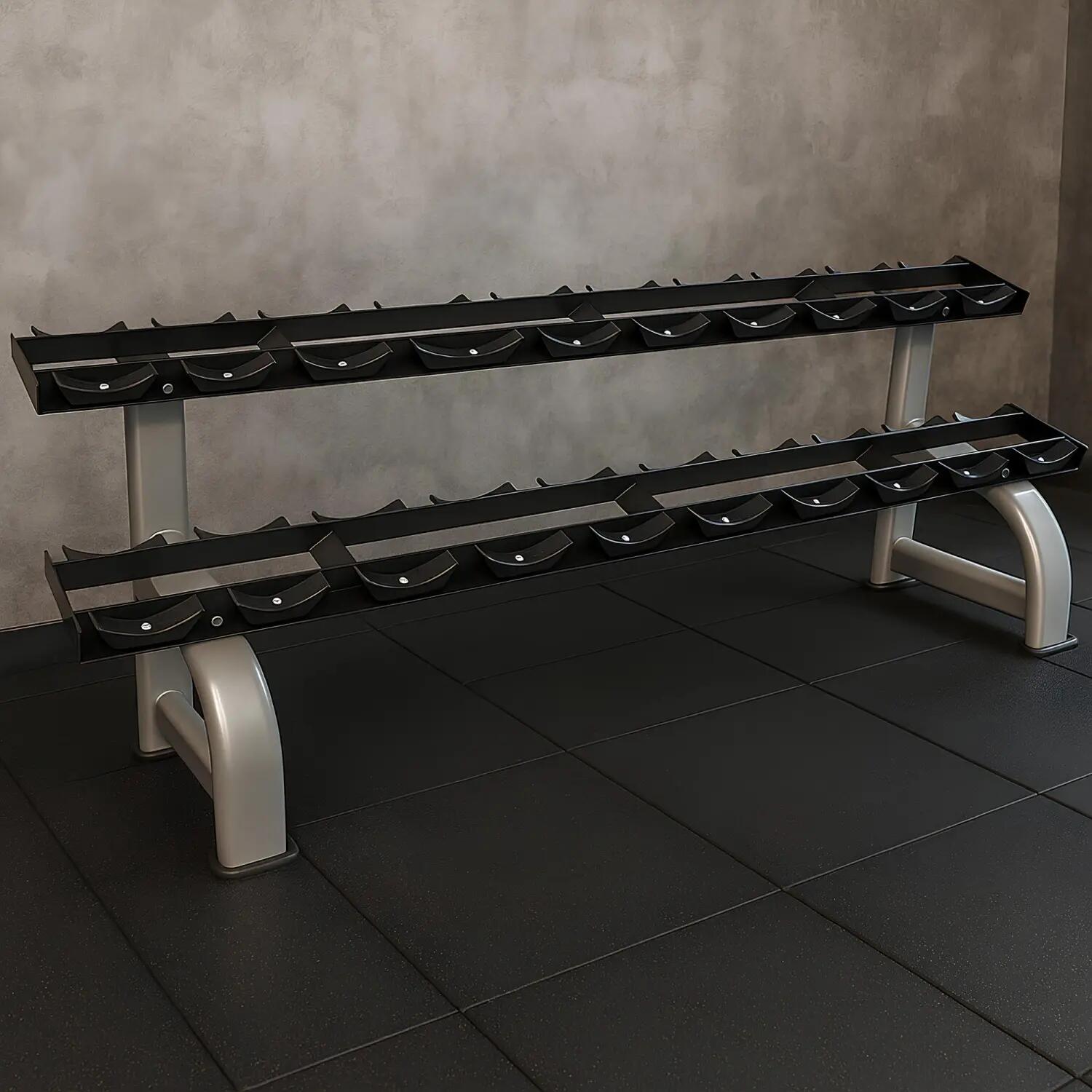 Dumbbell Rack a 2 Ripiani Professionale - PMO8 | Palestra 3/6