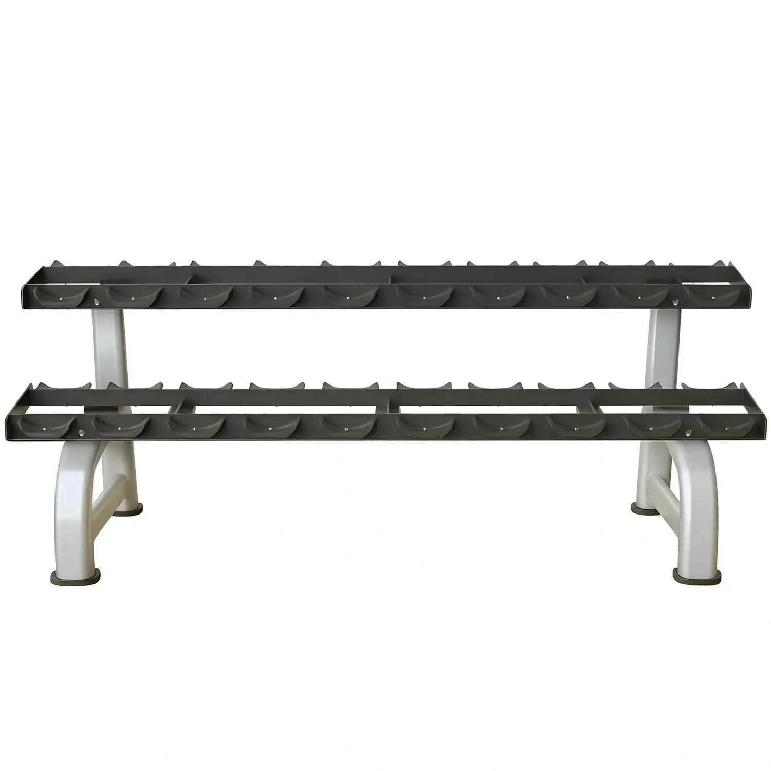 Dumbbell Rack a 2 Ripiani Professionale - PMO8 | Palestra 4/6