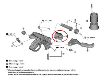 SHIMANO couvercle pour boîtier de levier BL-M9220, gauche - taille compacte pour