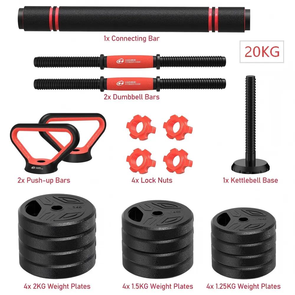 Unisexe Musculation Haltères Réglables 20kg Maison 3/3