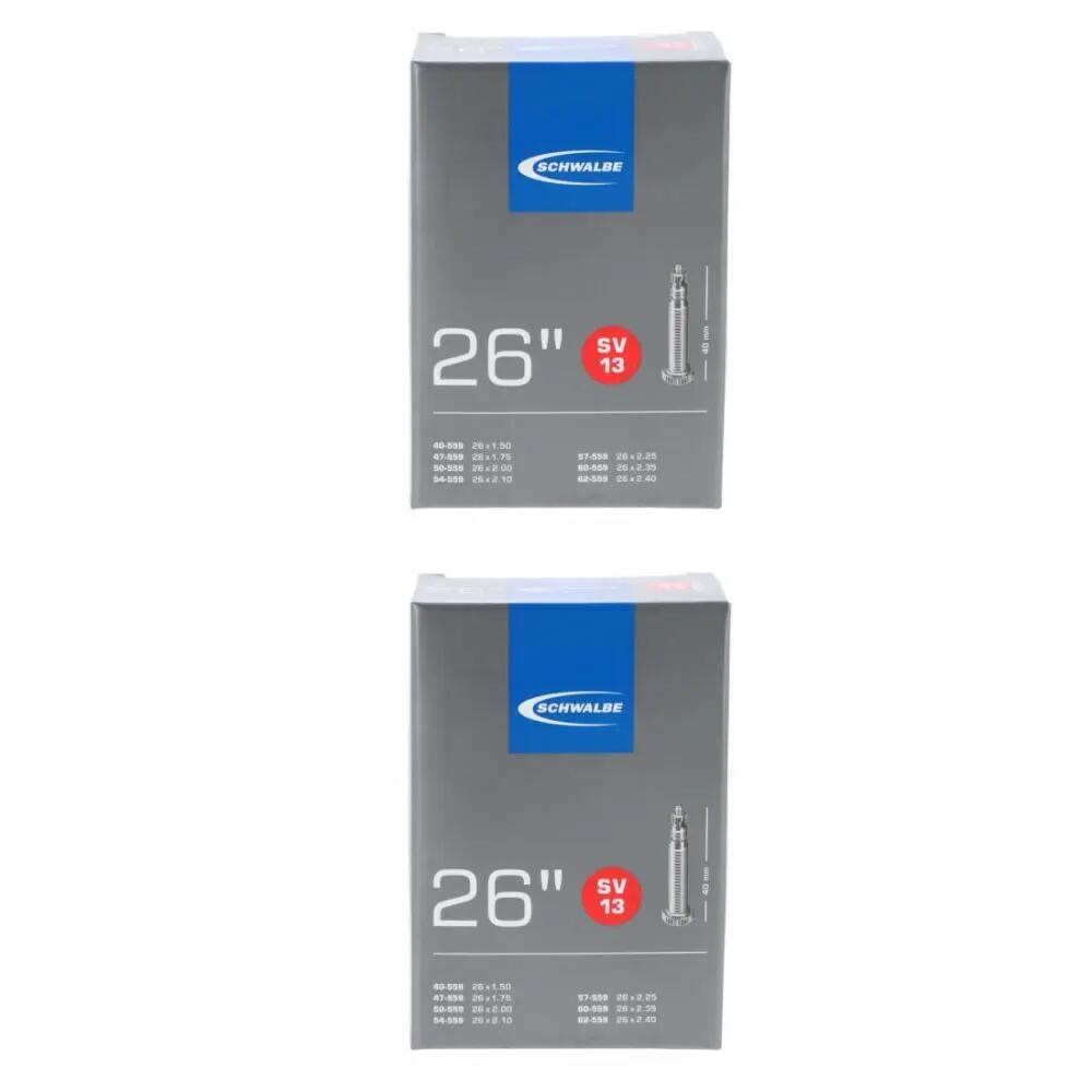 2x Schwalbe SV13 Schlauch 26 x 1,50-2,40 Zoll 40-62-559 SV40 mm 1/3