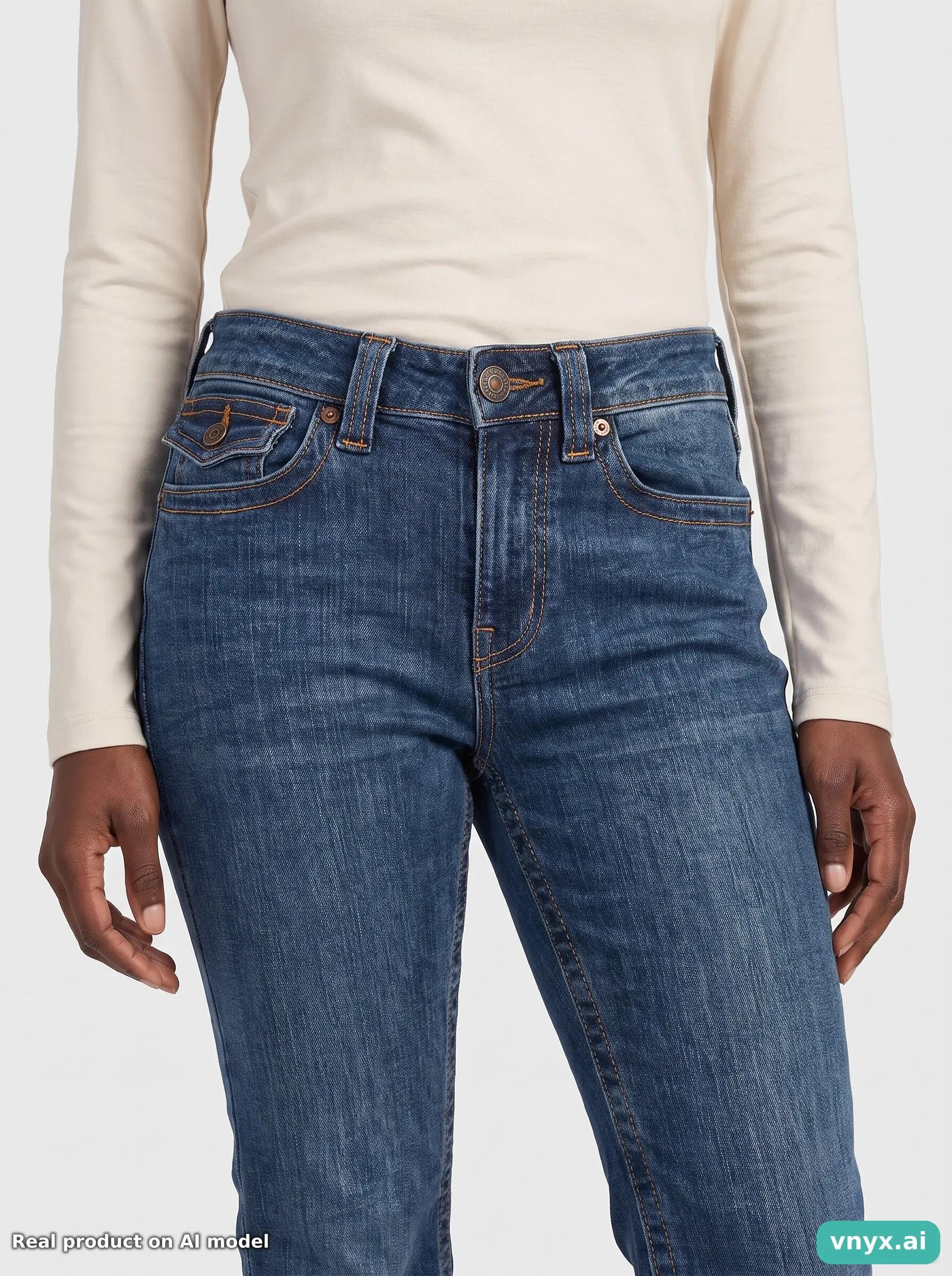 Second Life - Vintage True Religion Mid-Blue Jeans Women W23 L28 6/6