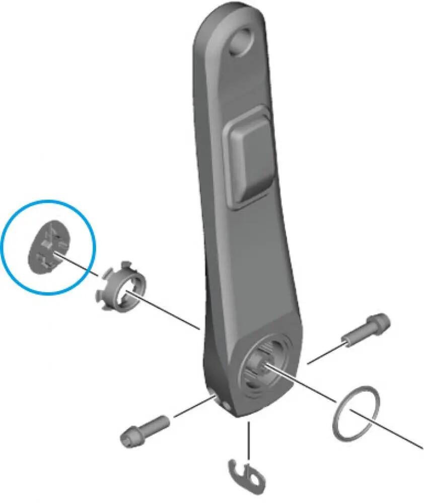 SHIMANO Abdeckkappe FC-R8100-P - passend für FC-R8100-P Kurbel mit Powermeter... 1/2