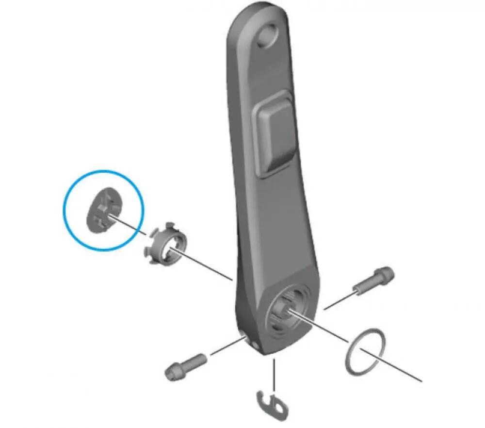SHIMANO Abdeckkappe FC-R8100-P - passend für FC-R8100-P Kurbel mit Powermeter... 2/2