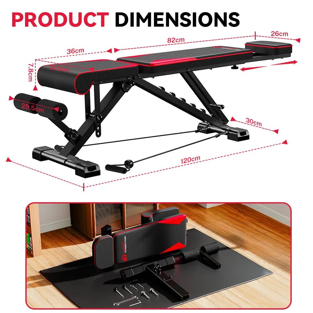 Banc de Musculation Réglable Pliable pour Haltères 3/3