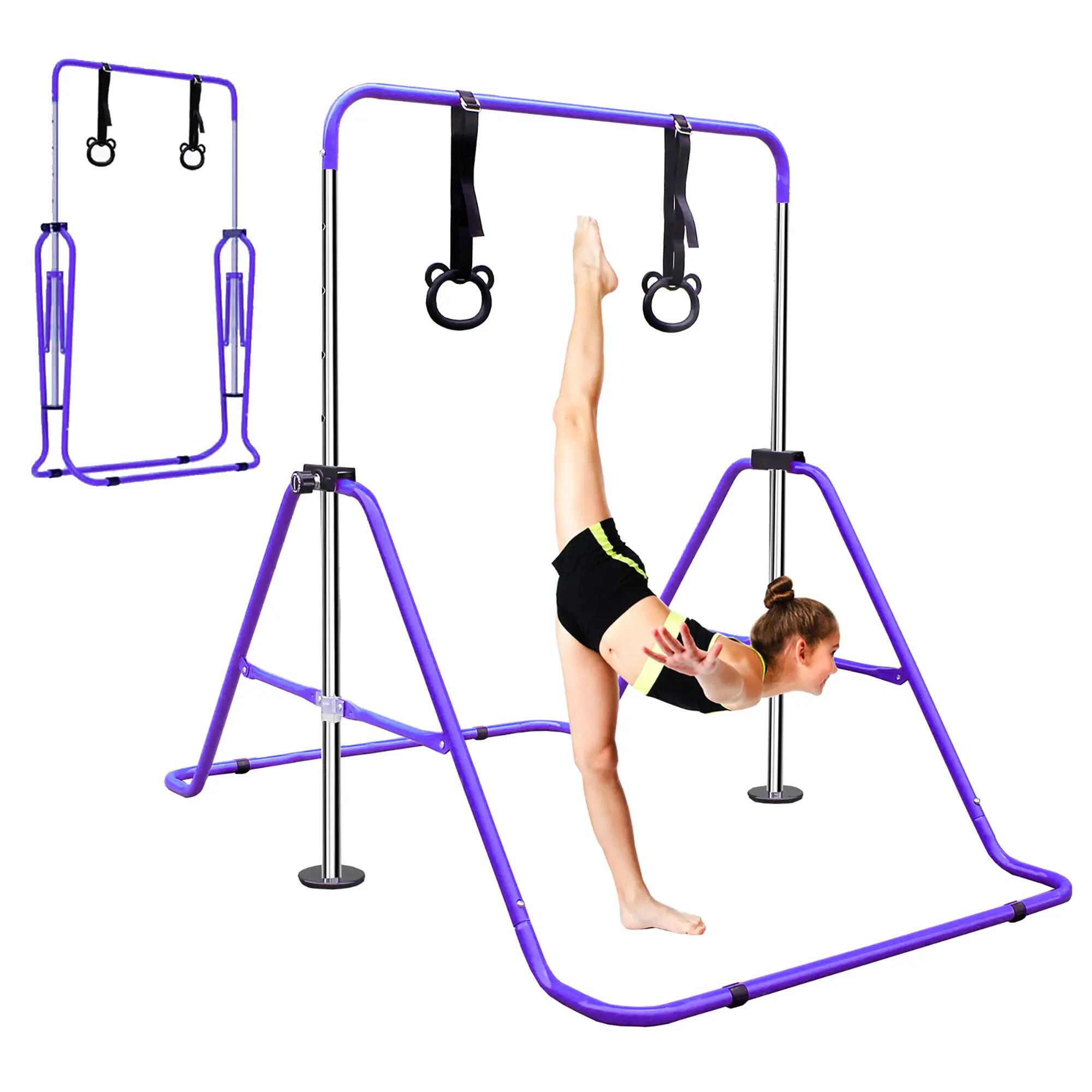Enfant Gymnastique Barre Réglable Antidérapante Pliable 3/3