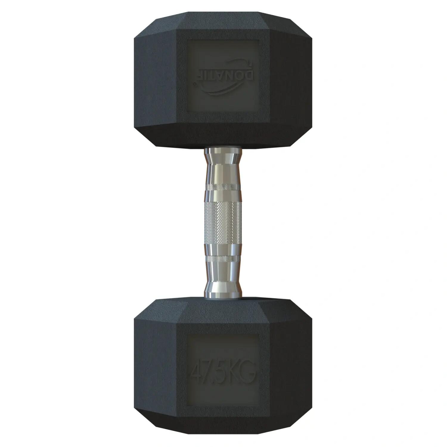 Manubrio Esagonale Gommato da 47,5 Kg - Professionale 3/6