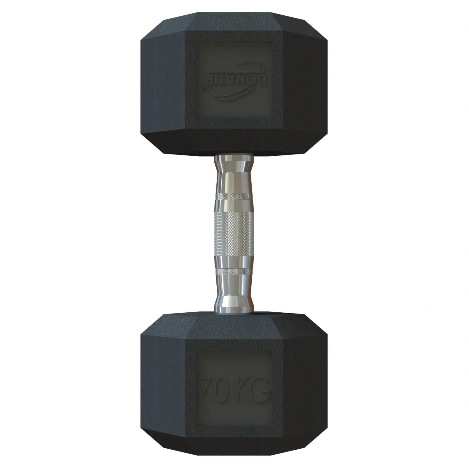 Manubrio Esagonale Gommato da 70 Kg - Professionale 6/6