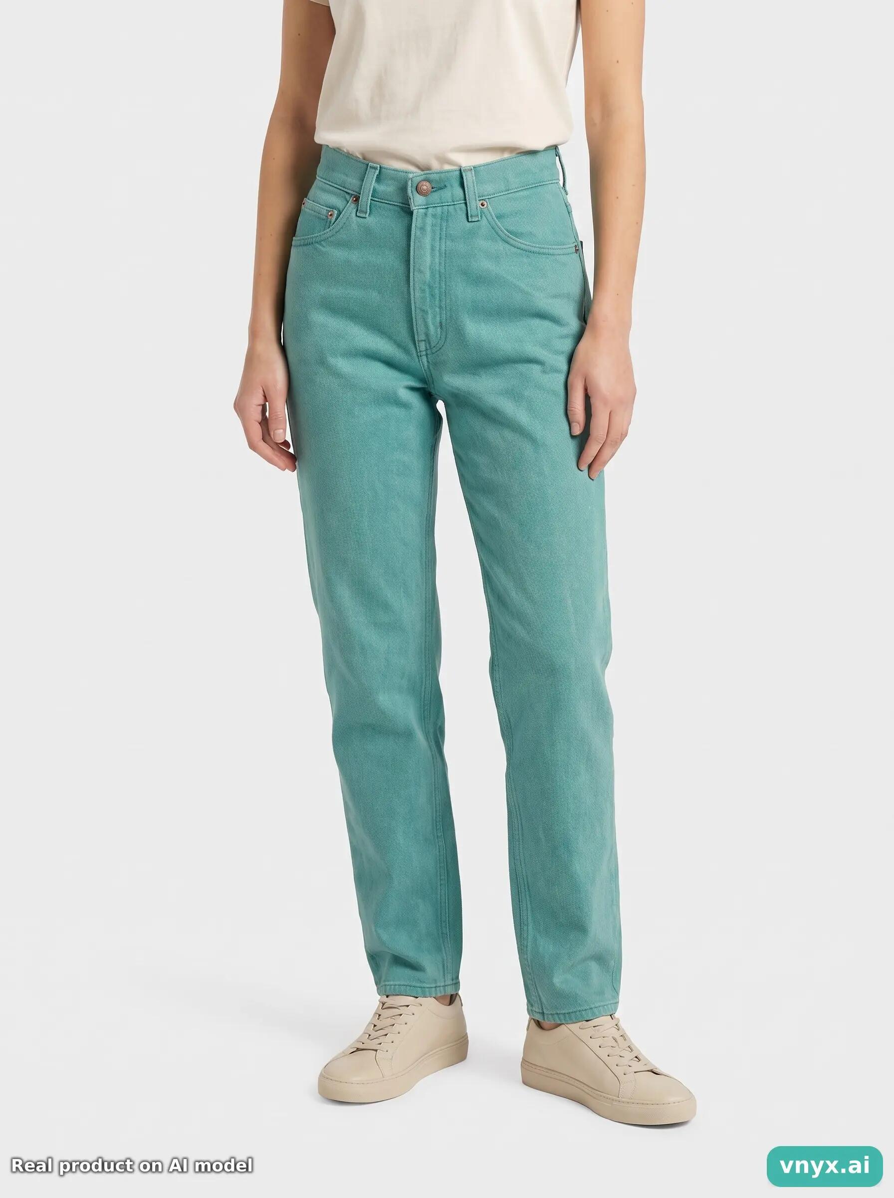 Second Life - Vintage Levi's Teal Jeans Women W26 L34 1/6