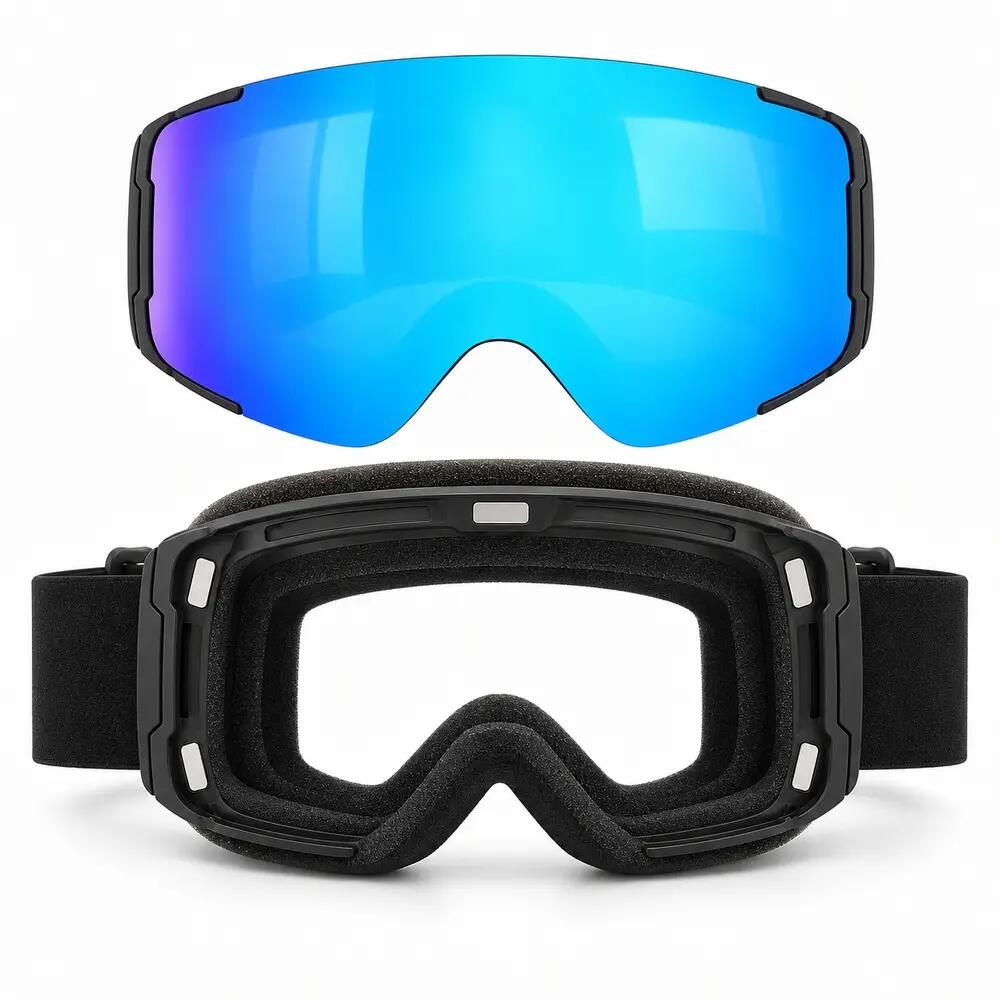Maschera da Sci e Snowboard Fluor UF067 Lente Magnetica Blu Specchiata Unisex 3/5